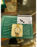 ROLEX LADY DATEJUST REF 6927 HALF 18K 750 YELLOW GOLD ROMAN WHITE DIAL 26MM AUTOMATIC WATCH