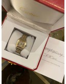 (LIKE NEW) 2010 CARTIER PANTHERE MM REF 187949 SS HALF 18K 750 YELLOW GOLD 28MM QUARTZ WATCH FULL SET