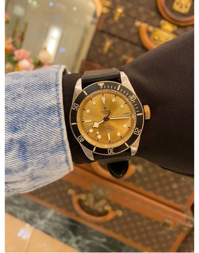 (LIKE NEW) 2021 TUDOR BLACK BAY S&G REF M79733N CHAMPAGNE DIAL 41MM AUTOMATIC WATCH FULL SET