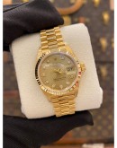 (LIKE NEW) 2005 ROLEX LADY DATEJUST REF 69178 18K 750 YELLOW GOLD DIAMOND DIAL 26MM AUTOMATIC WATCH