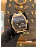 (BRAND NEW) 2025 FRANCK MULLER VANGUARD 18K 750 ROSE GOLD REF V45SCDT5NNR BLACK DIAL 53.7MM x 44MM AUTOMATIC WATCH -FULL SET-