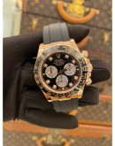(BRAND NEW) 2024 ROLEX DAYTONA COSMOGRAPH 18K 750 EVEROSE GOLD REF 126515LN DIAMOND PANDA DIAL 40MM AUTOMATIC WATCH -FULL SET-