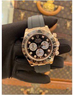 (BRAND NEW) 2024 ROLEX DAYTONA COSMOGRAPH 18K 750 EVEROSE GOLD REF 126515LN DIAMOND PANDA DIAL 40MM AUTOMATIC WATCH -FULL SET-