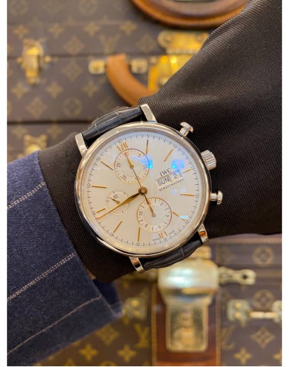 2019 IWC PORTOFINO CHRONOGRAPH REF IW391031 WHITE DIAL 42MM AUTOMATIC WATCH -FULL SET-