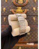 2005 ROLEX SUBMARINER RUBY WHITE DIAMOND DIAL REF 16610 40MM AUTOMATIC WATCH