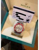 2005 ROLEX SUBMARINER RUBY WHITE DIAMOND DIAL REF 16610 40MM AUTOMATIC WATCH