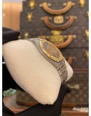 2003 AP AUDEMARS PIGUET ROYAL OAK REF 56303SA 18K 750 YELLOW GOLD GREY DIAL 33MM QUARTZ WATCH