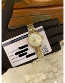 (LIKE NEW) 2023 RAYMOND WEIL TOCCATA HALF 18K 750 YELLOW GOLD MOTHER OF PEARL DIAMOND DIAL REF 5988-SP5-97081 29MM QUARTZ WATCH