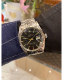 ROLEX DATEJUST 36 REF 16014 JUBILEE BLACK DIAL 36MM AUTOMATIC WATCH