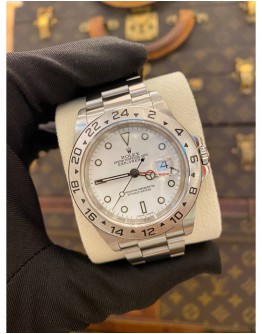 2002 ROLEX EXPLORER II REF 16570 WHITE DIAL 40MM AUTOMATIC WATCH