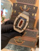 RICHARD MILLE RM 07-01 SNOWFLAKE DIAMOND 18K 750 ROSE GOLD RED YACHT WOOD GRAIN DIAL 45.66MM x 31.4MM AUTOMATIC WATCH FULL SET