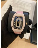 (BRAND NEW) 2022 RICHARD MILLE RM07-01 PINK CERAMIC DIAMOND DIAL VERY BEAUTIFUL 45.33MM x 31.4MM AUTOMATIC WATCH -FULL SET-