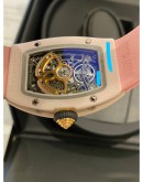 (BRAND NEW) 2022 RICHARD MILLE RM07-01 PINK CERAMIC DIAMOND DIAL VERY BEAUTIFUL 45.33MM x 31.4MM AUTOMATIC WATCH -FULL SET-