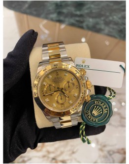 ROLEX DAYTONA COSMOGRAPH REF 116503 18K 750 YELLOW GOLD CHAMPAGNE DIAMOND DIAL 40MM AUTOMATIC YEAR 2017 WATCH -FULL SET-