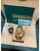 ROLEX DAYTONA COSMOGRAPH REF 116503 18K 750 YELLOW GOLD CHAMPAGNE DIAMOND DIAL 40MM AUTOMATIC YEAR 2017 WATCH -FULL SET-