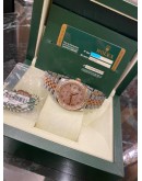 (LIKE NEW) ROLEX DATEJUST REF 116231 18K 750 YELLOW GOLD PINK ROMAN DIAL JUBILEE BRACELET 36MM AUTOMATIC YEAR 2007 WATCH -FULL SET-