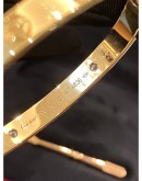CARTIER LOVE BRACELET DIAMOND 750 ROSE GOLD BRACELET NO. 16 YEAR 2019 