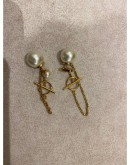 (BRAND NEW) 2020 CHRISTIAN DIOR CD PEARL GOLD PLATED EARRINGS
