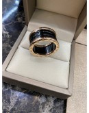 BVLGARI B.ZERO1 RING ROSE GOLD CERAMIC SIZE 59 -FULL SET-