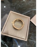 (BRAND NEW) 2022 BVLGARI B.ZERO1 RING 18K 750 ROSE GOLD AND BLACK CERAMIC SIZE 66 -FULL SET-