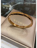 (BRAND NEW) 2022 BVLGARI B.ZERO1 ROCK BRACELET 18K 750 ROSE GOLD WITH STUDDED SPIRAL AND BLACK CERAMIC SIZE 60 -FULL SET-