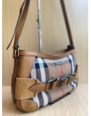 BURBERRY BROWN HOUSE CHECK CANVAS CROSSBODY BAG