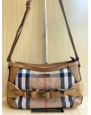 BURBERRY BROWN HOUSE CHECK CANVAS CROSSBODY BAG