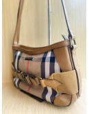 BURBERRY BROWN HOUSE CHECK CANVAS CROSSBODY BAG