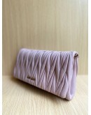 MIU MIU MATELASSE LEATHER SOFT PINK SLING BAG 