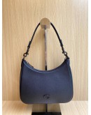  COACH HOBO BLACK GRAINED CALFSKIN LEATHER SHOULDER BAG