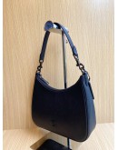  COACH HOBO BLACK GRAINED CALFSKIN LEATHER SHOULDER BAG