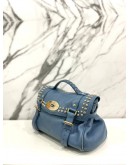 MULBERRY ALEXA STUDDED STEEL BLUE LEATHER BAG