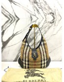 BURBERRY HOUSE CHECK CANVAS BROOK HOBO BAG