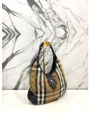 BURBERRY HOUSE CHECK CANVAS BROOK HOBO BAG