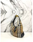 BURBERRY HOUSE CHECK CANVAS BROOK HOBO BAG