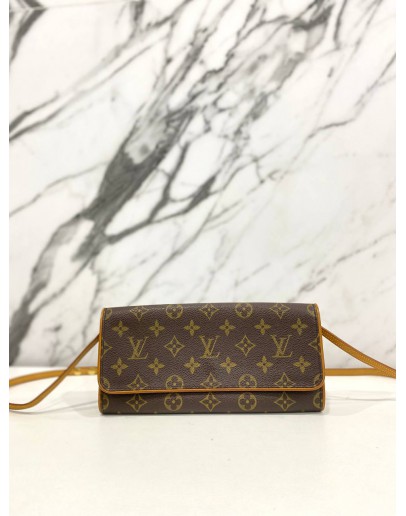 LOUIS VUITTON POCHETTE TWIN GM MONOGRAM 2 WAY CROSSBODY SHOULDER BAG