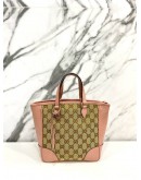 GUCCI SOFT PINK CANVAS BREE TOP HANDLE TOTE SMALL BAG