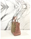 GUCCI SOFT PINK CANVAS BREE TOP HANDLE TOTE SMALL BAG