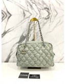 CHANEL QUILTED BUBBLE NYLON TWEED STITCH CAMERA BAG