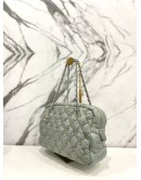 CHANEL QUILTED BUBBLE NYLON TWEED STITCH CAMERA BAG