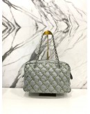 CHANEL QUILTED BUBBLE NYLON TWEED STITCH CAMERA BAG