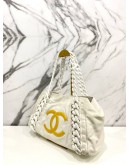 CHANEL MODERN CHAIN RHODOID EAST WEST CALFSKIN LEATHER TOTE BAG