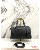 COACH BLACK AVERY SATCHEL BAG WITH STRAP