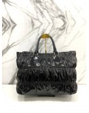 PRADA GAUFRE CONVERTIBLE TOTE PATENT SHOULDER BAG