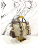 PRADA SMALL TOTE BAG CANAPA CANVAS & LEATHER