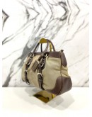 PRADA SMALL TOTE BAG CANAPA CANVAS & LEATHER