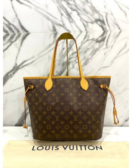 LOUIS VUITTON NEVERFULL MM TOTE BAG IN MONOGRAM COATED CANVAS