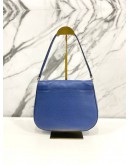 KATE SPADE LEILA MEDIUM BLUEBERRY PEBBLED LEATHER & SUEDE FLAP SHOULDER BAG