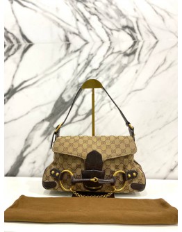 GUCCI HORSEBIT GG CANVAS SHOULDER BAG