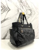 CHANEL PARIS BIARRITZ TOTE GM IN BLACK SHOULDER HANDBAG